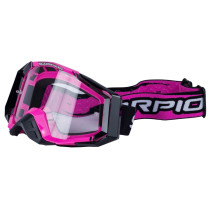 Glasögon SCORPION svart/pink, antifog, klar