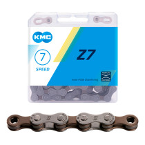 Kedja KMC Z7, 6/7-delad grå/brun, 114L