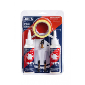Tubeless Ready Kit JOE´S Super Sealant racerventil. 21mm fälgar