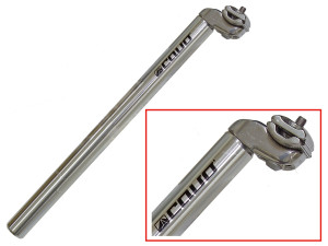 Sadelstolpe CAVO 29.2x400mm. silver. alu. inkl.klamma