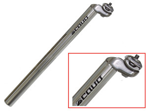 Sadelstolpe CAVO 29.8x400mm. silver. alu. inkl.klamma