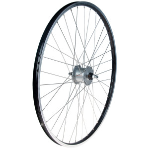 Framhjul 28" 19-622 SHIMANO Navdynamo, Alex X2000 dubbelbottnad, 36h, svart