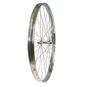 Transporthjul 26" 24-584. UNION 3/8". krom stålfälg. 2.34 mm ekrar