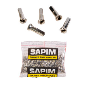 Nippel SAPIM. 2 X 12mm. 100 st. silver