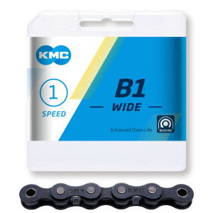 Kedja KMC B1 (wide) navväxel, svart, 1/8" X 112 L