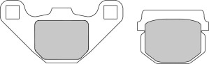Bromsbelägg FERODO Platinum, Fram/Bak: Hyosung, Kawasaki, Suzuki. Can-Am